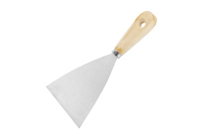 Шпатель из углеродистой стали 100мм деревянная ручка Sparta 852185