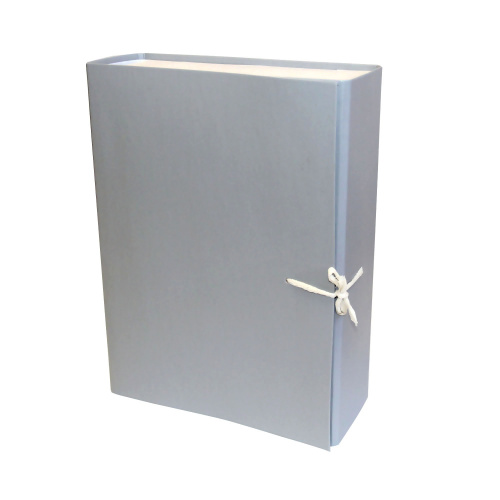 Короб архивный  90мм бумвинил, складной, серый ПА30