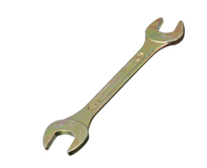 Ключ рожковый 19х22мм желтый цинк Сибртех 14311