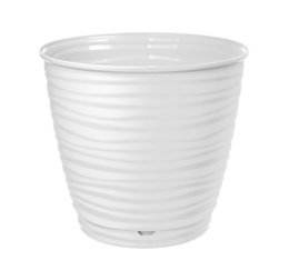 Горшок для цветов пластиковый Saffron с поддоном 2,6л d-17,7см белый Homver 221610229/01