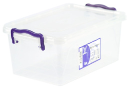 Контейнер для продуктов пластиковый  5,0л прямоугольный с ручками прозрачный Ар-Пласт 05013