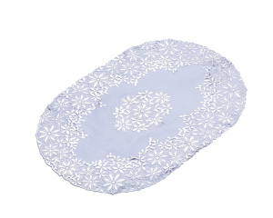 Салфетка виниловая прямоугольная 30х46см Лейс, серебро Grace LO-1008B