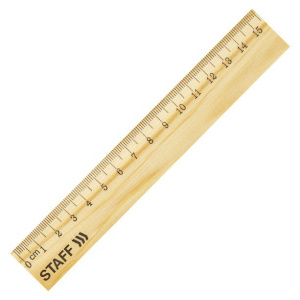 Линейка деревянная  15см Staff, канадская сосна 210797
