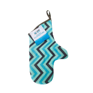 Варежка кухонная стеганая рогожка Калейдоскоп Зигзаг 757/1 ДомВелл 