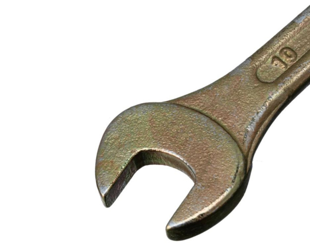 Ключ рожковый  8х10мм желтый цинк Сибртех 14303