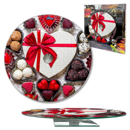 Блюдо стеклянное круглое вращающееся 280мм, в п/у Bennet 105-1399