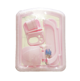 Набор для ванной комнаты с зеркалом Милена 7 предметов розовый Comfort life
 101-104-07-03