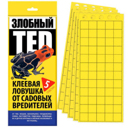 Ловушка клеевая от садовых вредителей 5 пластин Злобный Тэд 50660