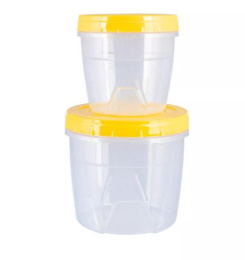 Емкости пластиковые набор 2шт. с завинчивающейся крышкой 0,5л, 1,0л Полимербыт С43202