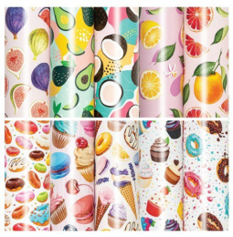 Бумага оберточная 100х70см 105г/м2 Золотая сказка. Sweet life, ассорти 591920