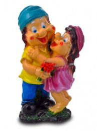 Фигурка садовая гипсовая Мальчик с девочкой 27х48см ГусьДекорЛюкс 7С13