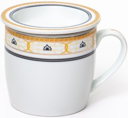 Кружка заварочная фарфоровая 350мл с металлическим ситом Аврора Дана, в п/у Guterwahl 113-19067