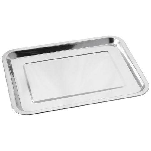 Поднос из нержавеющей стали прямоугольный 26х35х2см Domestico 108943