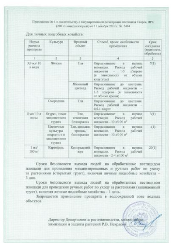 Танрек  12мл флакон от тли, белокрылки Avgust