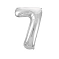 Шар Цифра 7 серебро  43см, фольга Ч35109