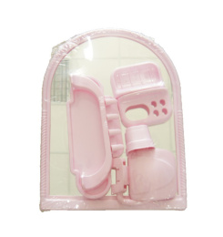 Набор для ванной комнаты с зеркалом Елена МХ 7 предметов розовый Comfort life
 101-106-08-03