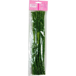 Материалы для творчества. Пушистая проволка 30см 30шт., зеленая блестящая 8000310