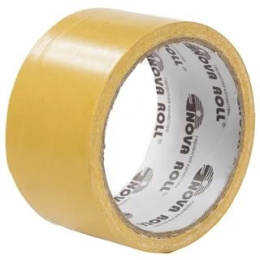 Скотч 50мм х 10м двусторонний, полипропилен Нова Ролл белый 0104-2800