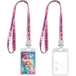 Бейдж 112х70мм Devente Candy Cat, школьный, вертикальный, ПВХ 8093400