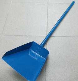 Совок хозяйственный металлический с длинной металлической ручкой