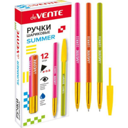 Ручка шариковая Devente Summer, синяя, 0,5мм, неоновый корпус 5073412