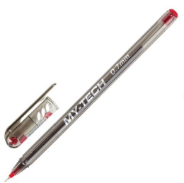 Ручка шариковая на масляной основе Pensan My Tech, красная, 0,7мм, игольчатая 1599458,143384