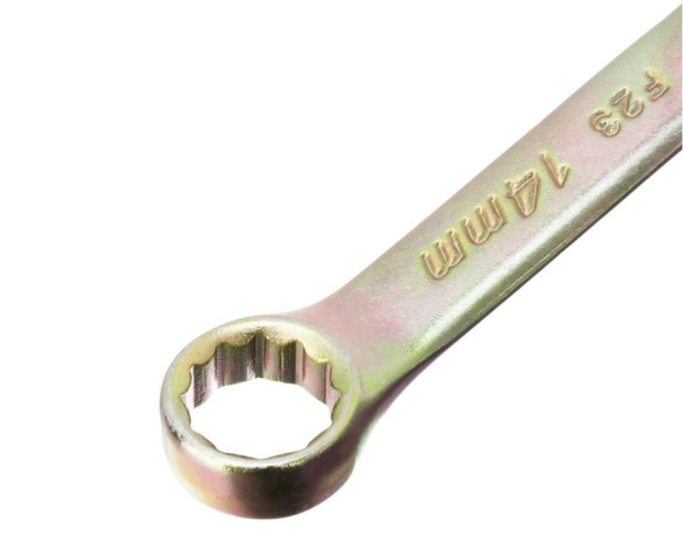 Ключ комбинированный 14х14мм желтый цинк Сибртех 14980