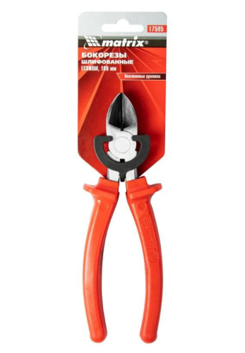 Бокорезы 180мм пластиковые ручки, шлифованные, Econom Matrix 17595