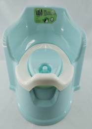 Горшок детский пластиковый с высокой спинкой, с крышкой Protect Me, голубое облачко Plast Team LA104211020