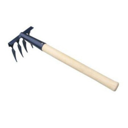 Грабельки витые 4-х зубые деревянный черенок, Россия
