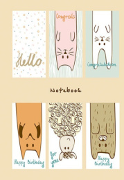 Книжка записная А5  96 листов Прикольные звери, гребень С0598-64