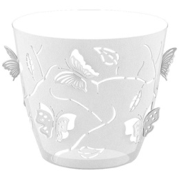 Горшок для цветов пластиковый Butterflies со вставкой 1,4л d-14,5см прозрачный, для орхидей Plast Team PT101810000