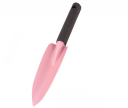 Совок посадочный металлический малый остроносый прорезиненная ручка, розовый/черный Зазнобушка ФИ.089-04