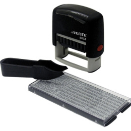 Штамп самонаборный 3-стр. 38х14мм Devente, касса с пинцетом в комплекте 4116302