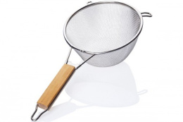 Сито металлическое d-24см с деревянной вставкой в ручке Мирхозторг 4018