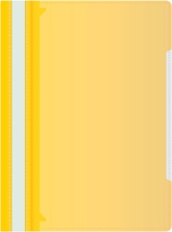 Скоросшиватель пластиковый желтый Бюрократ, с карманом -PS-K20YEL