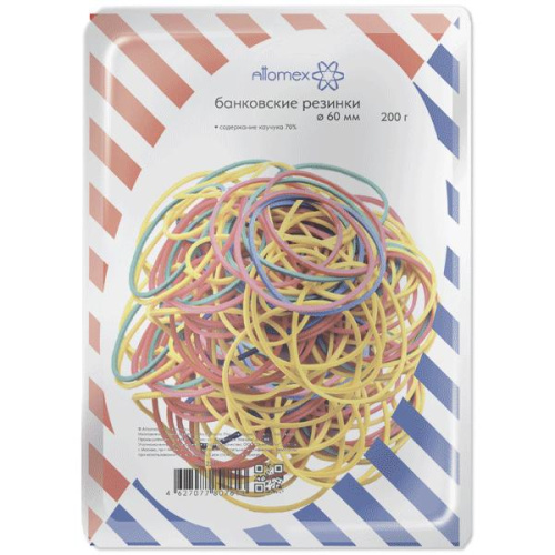 Резинки для денег  200г 60мм Attomex, цветные 4152311