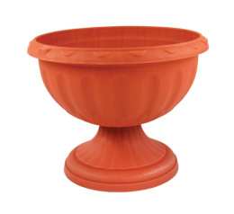 Вазон для цветов пластиковый Джулия на ножке 8л d-33см h-23,5см коричневый Альтернатива М1555