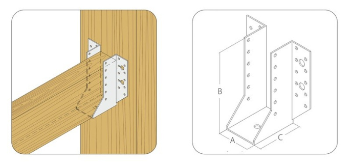 Крепление балок WB5 41х110 мм 184-411102