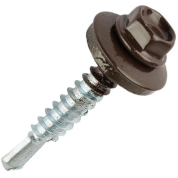 Саморез кровельный 4,8х50 RAL 8017 (шок.-коричневый) Daxmer 277-801750