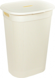 Корзина для белья пластиковая прямоугольная 55л 44,5х35,3х60,9см Oslo молочный туман Plast Team PT1334МЛ-6