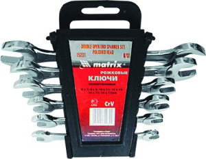Ключи рожковые набор  6шт. 6-17мм хромированные Matrix 15231