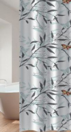 Штора для ванной полиэстер 180х180см 12 колец Gini AC-9-01