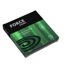Спирали от комаров 10шт. бездымные, зеленые Force guard 