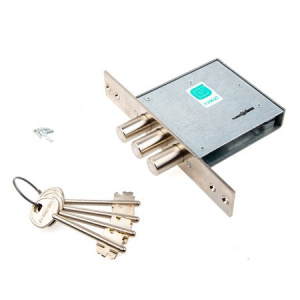 Замок врезной Гардиан-3001, длинный ключ Гардиан 25047