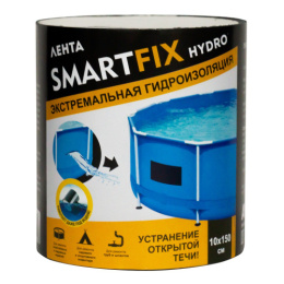 Лента гидроизоляционная SmartFix Hydro ПВХ 10х150см W-con 134470/SMH1015B