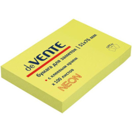 Блок самоклеящийся 76х51 зеленый неон 100 листов Devente 2010313