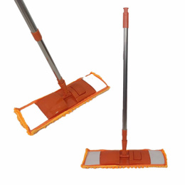 Швабра для пола плоская с насадкой из микрофибры Радужный Дом РД16344