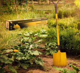 Лопата штыковая рельсовая сталь с ребрами жесткости металлический черенок V-ручка Tornadica TOR-32LPT-LKO