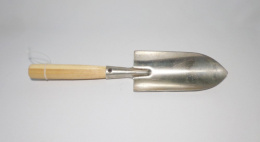 Совок посадочный алюминиевый большой деревянная ручка